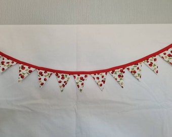 Mini Handmade Strawberry Bunting