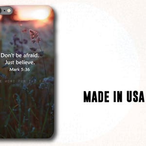 Don&#39;t Be Afraid Just Believe Phone Case - Motivational Phone Case - iPhone 8 Case – iPhone X Case – Samsung S8 Case - Protective Phone Case