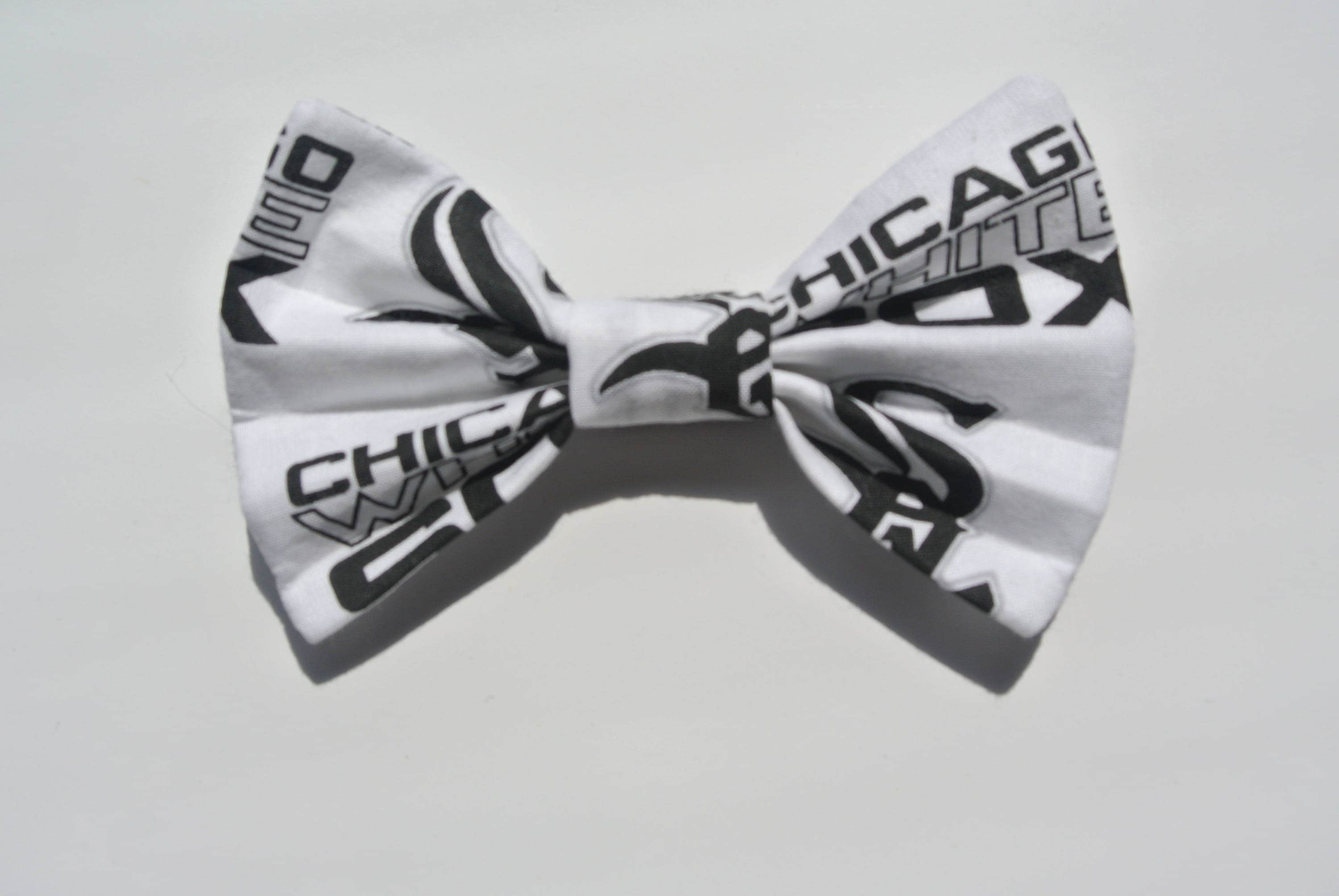 chicago white sox fabric bow tie for dog // puppy // cat // handmade // // gift / dog lover / MLB // baseball