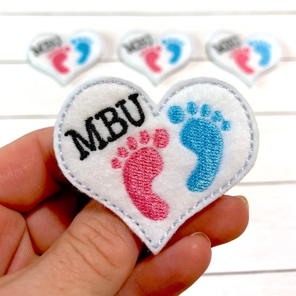 MBU Feltie, Mother Baby Nurse Feltie, Nurse Feltie, Baby Feet Feltie, Baby Nurse Feltie, Medical Felties, RN Nurse Feltie, Badge Reel Feltie