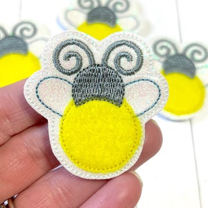 Firefly Feltie, Lightening Bug Feltie, Bug Feltie Embellishment, Summer Feltie, Night Feltie, Fire Fly Feltie, Lighting Bug Felties, Insect