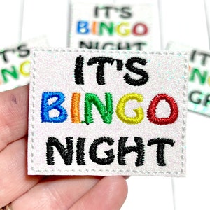 It&#39;s Bingo Night Feltie, Love Bingo Night Feltie Embellishment, Playing Bingo Feltie, Bingo Squad Feltie, Coffee Sleeve Felties, BINGO