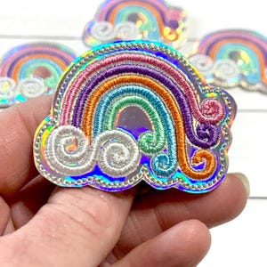Rainbow Feltie, Spring Feltie Embellishment, Summer Felties, Rainbow Felties, Swirly Rainbow Feltie, Unicorn Rainbow Feltie, Cloud Feltie