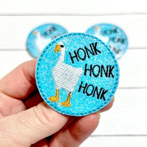 Goose Honk Feltie, Blue Goose Feltie Embellishment, Silly Felties, Goose Feltie, Animal Feltie, Silly Goose Honking Felties, Funny Feltie