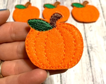 Pumpkin Feltie, Fall Thanksgiving Felties, Orange Pumpkin Feltie Embellishment, Fall Feltie, Thanksgiving Pumpkin Feltie, Cute Pumpkin Patch