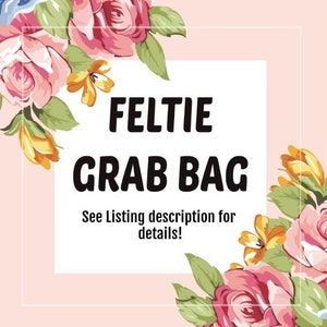 Feltie Grab Bag, Mystery Bag of Cut or Uncut Felties, Feltie Sample Bag, Holiday Summer Felties, Hair Bow Centers, Wholesale Feltie Lot