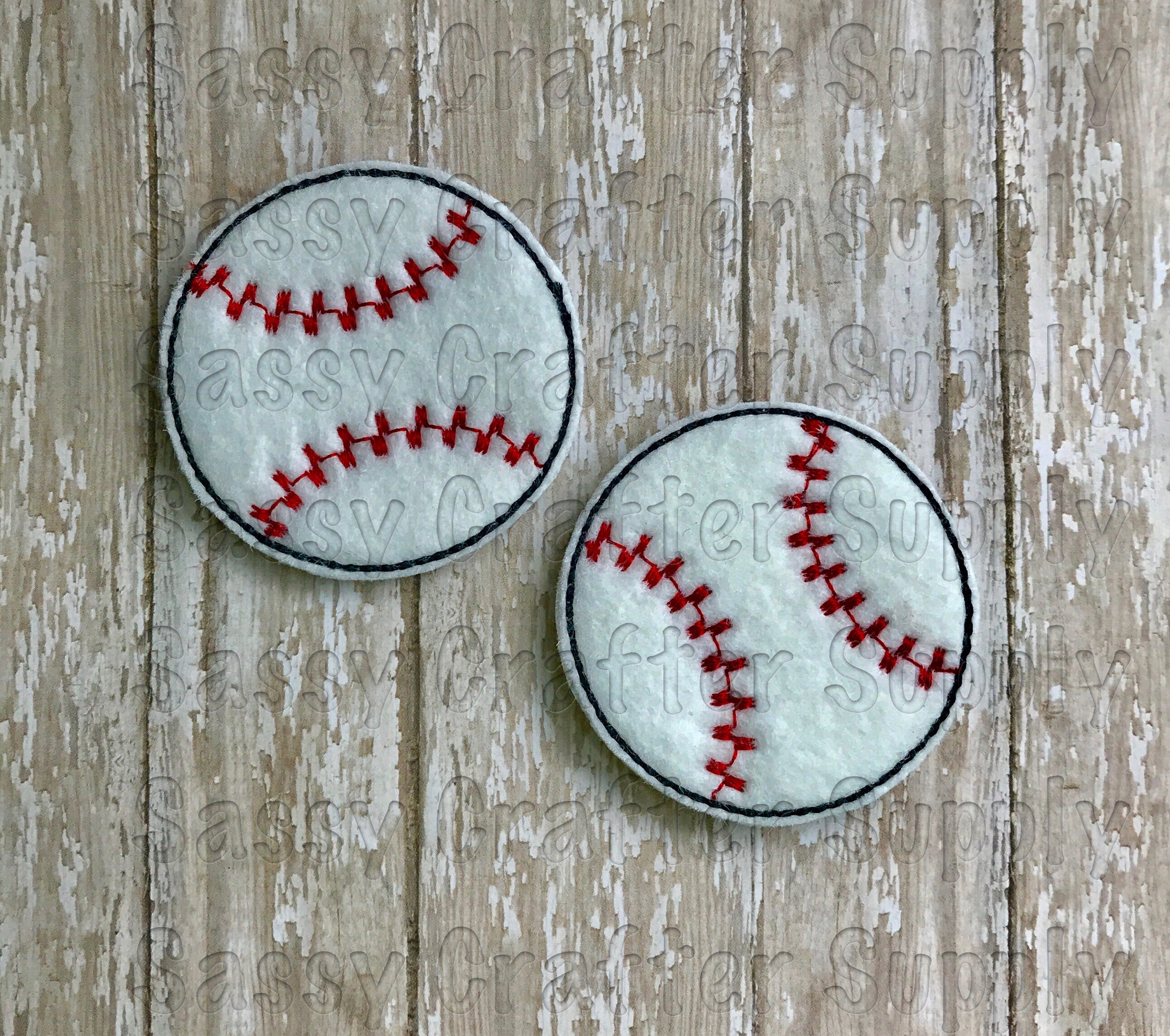 Baseball Feltie Embroidery Felt Applique Sports Feltie Hair Etsy