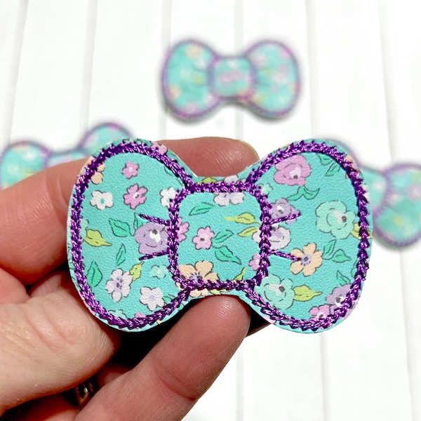 Bow Feltie, Floral Bow Feltie Embellishment, Snap Clip Felties, Flower Bow Feltie, Cute Bow Felties, Bow Shape Feltie, Girly Felties, Pretty