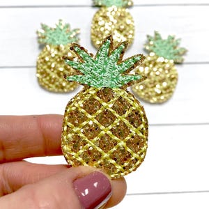 Chunky Glitter Pineapple Felties, Rough Glitter Feltie, Food Feltie Embellishment, Pineapple Felties, Fruit Felties, Cute Pineapple Feltie