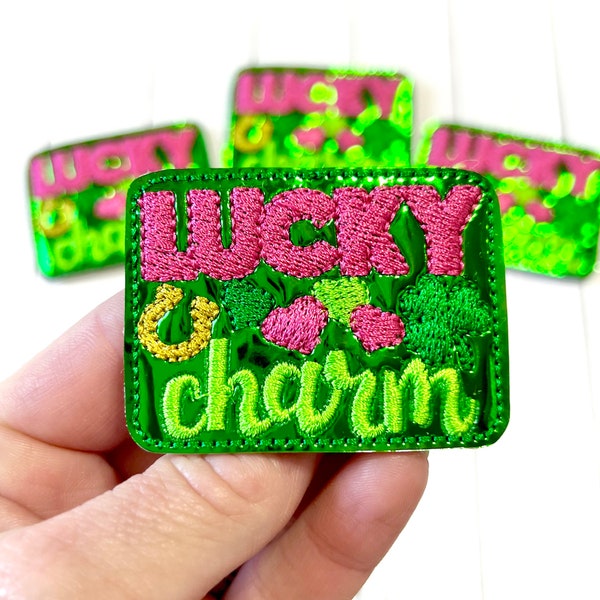 Lucky Charm Feltie, St Patrick Day Feltie Embellishment, Lucky Feltie, Clover Feltie, Shamrock Felties, Irish Felties, Lucky Day Felties