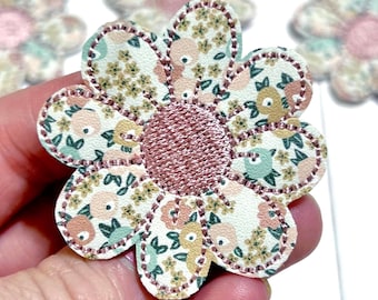 Fall Flower Daisy Feltie, Floral Flower Feltie Embellishment, Hair Bow Accessory, Pretty Daisy Flower Feltie, Flower Shape Felties, RN Nurse