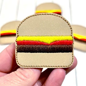 Hamburger Feltie, Cheeseburger Feltie Embellishment, Food Feltie, Summer Fun Felties, Picnic Feltie, Carnival Food Feltie, Burger Felties