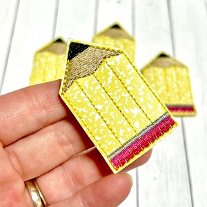 Yellow Pencil Feltie, Back To School Feltie, School Supplies Felties, Student Pencil Feltie, 1st Grade Feltie, High School Feltie, Teacher