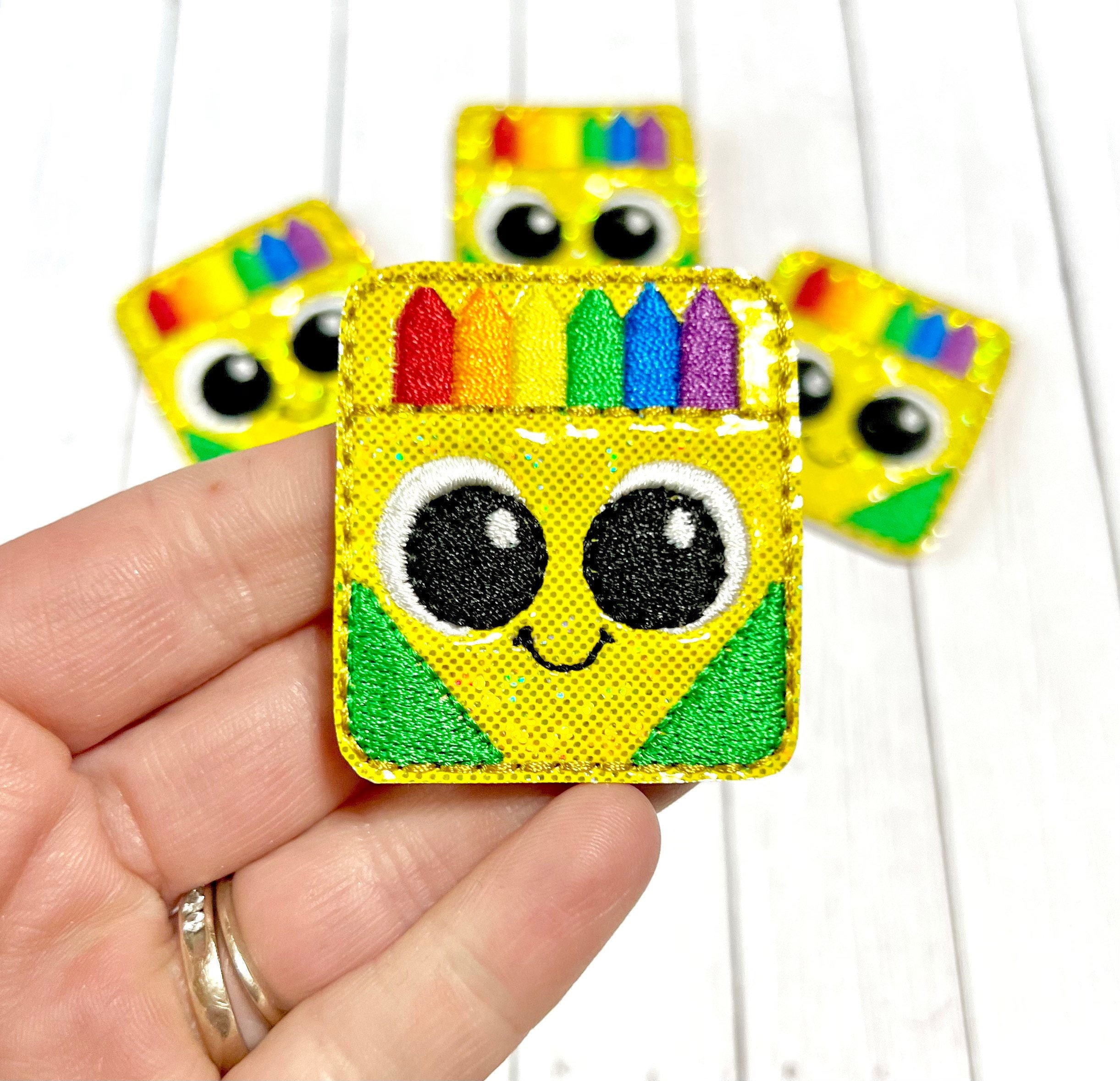 Crayons Feltie, School Feltie Embellishment, Happy Crayons Felties, Teacher Felties, School Felties, Student Feltie, Back To School Felties