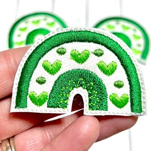 St. Patricks Day Rainbow Feltie, Green Rainbow Feltie Embellishment, St Paddys Day Feltie, Lucky You Feltie, Irish Feltie, Luck of the Irish