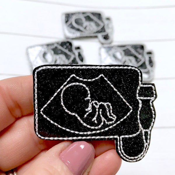 Ultrasound Feltie, Sonogram Feltie Embellishment, Ultrasound Tech Feltie, L&D Felties, Nursing Feltie, Baby Tech Feltie, Medical Felties