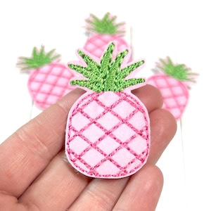 Pink Pineapple Feltie, Pineapple Feltie Embellishment, Fruit Feltie, Food Feltie, Cute Pineapple Felties, Summer Felties, Beach Feltie, Tiki