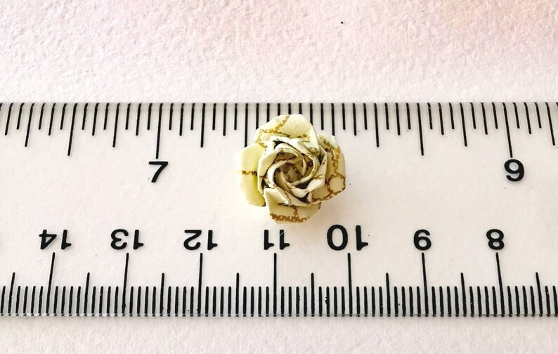 Anniversary Gift Best Friend Simple Earrings Origami Jewelry Tiny Flower Studs Birthday Gift Origami Rose Post Earrings Paper Rose