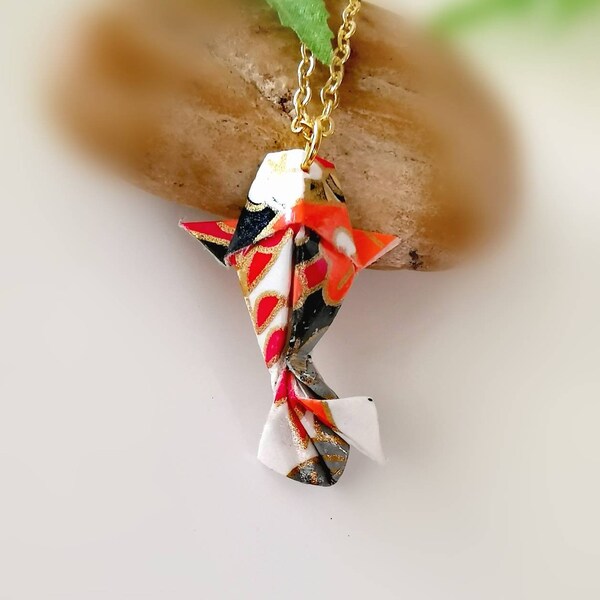 Origami Koi Fish Charm, Fish Pendant, Gold Fish Necklace, Koi Fish Jewellery, Koi Fish Gifts, Best Friend, Birthday, Anniversary Gift