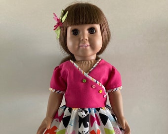 Butterfly Crossover Dress for an 18" or American Girl Doll
