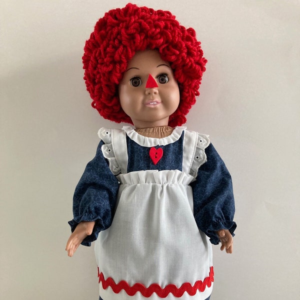 Raggedy Ann Costume for 18" or American Girl Doll