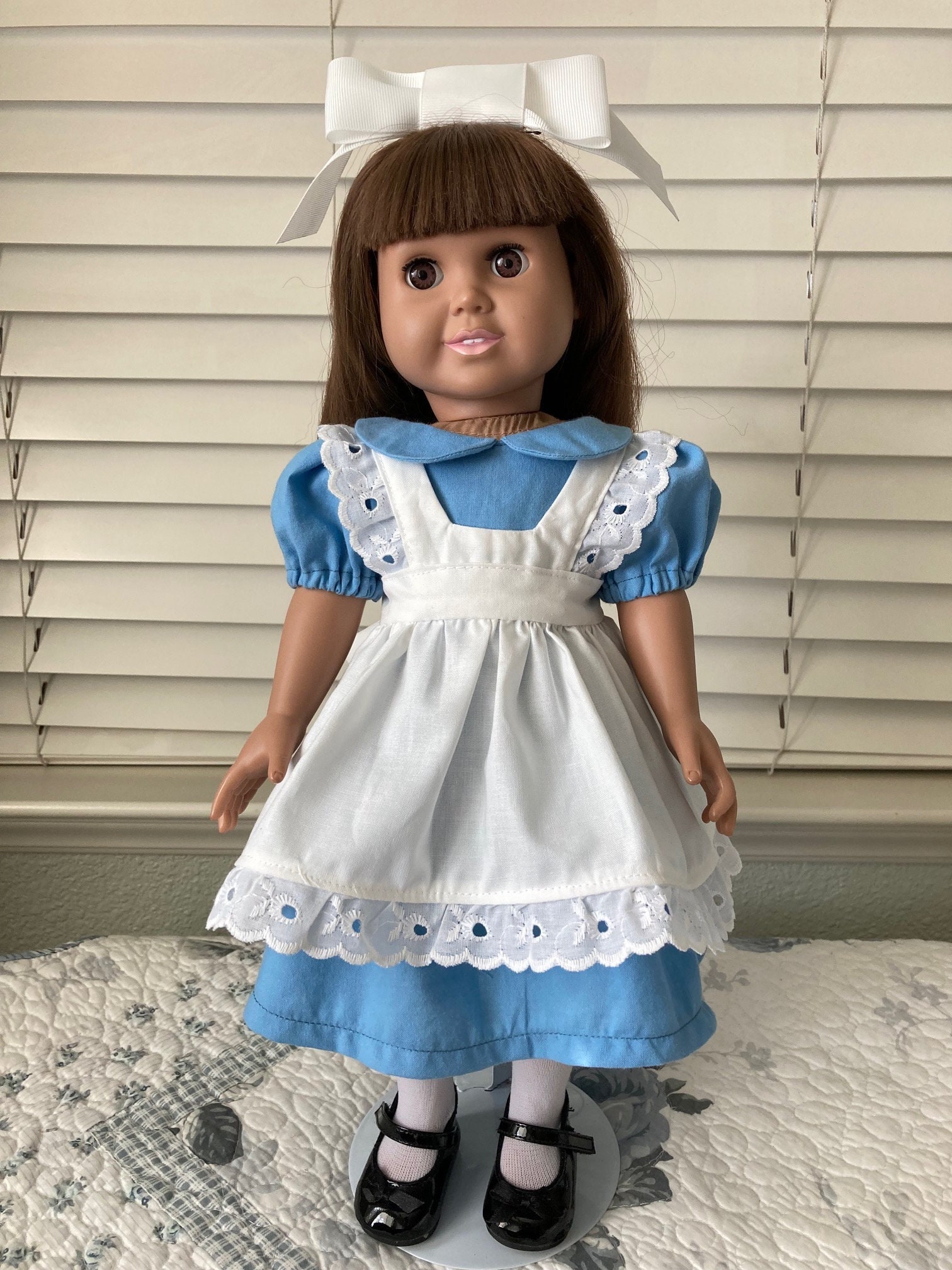 Alice in Wonderland Dress with Headband for Dolls-ALCDOL-M