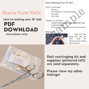 How to Restring an 18&quot; Doll ~ Restringing Kit Instructions ONLY
