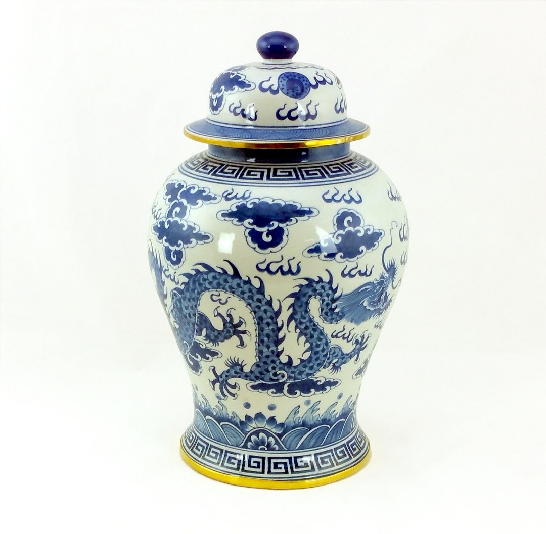 Blue And White Mini Jar Dragon