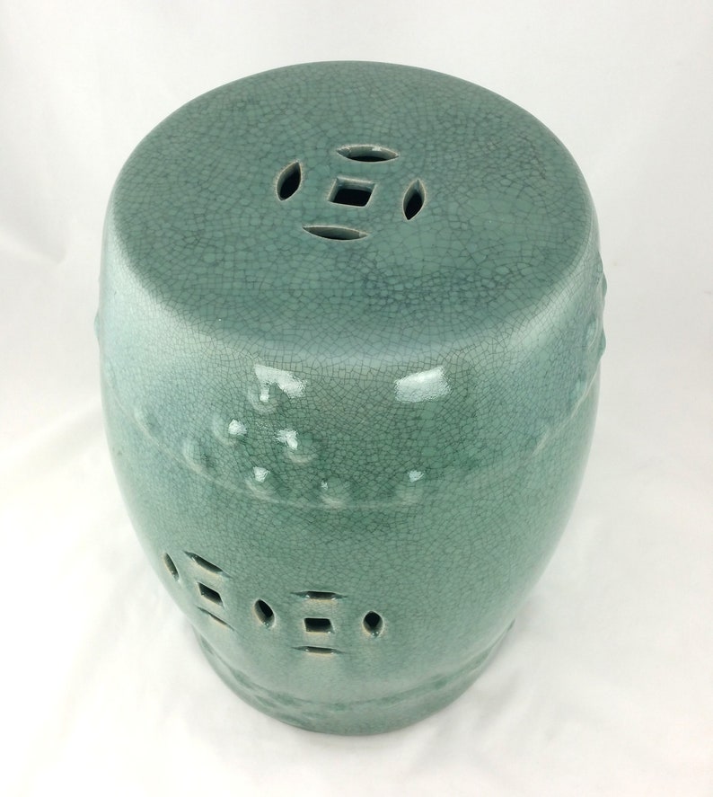 Jade Green / Celadon Porcelain Garden Stool | Etsy