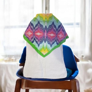 Bandana Baby Bib-Tie dye and white