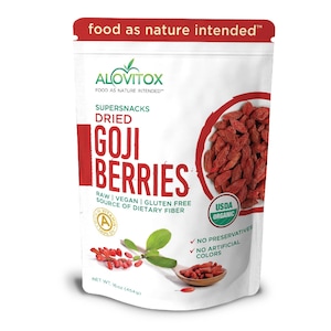 Organic Dried Goji Berries 16oz by Alovitox - Protein Rich, Source of Vitamin A, Resealable Package