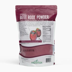 Polvo de raíz de remolacha orgánica: Alovitox Superfood imagen 2