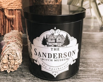 Sanderson Witch Museum Candle/Soy Candle/Halloween Candle/Spell Book Candle/Witches Candle/Eco Friendly Candle