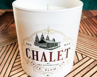 Chalet Candle/Soy Candle/Holiday Candle/Christmas Candle/Cozy Lodge Candle/Eco Candle/Ski Lodge Candle/Hygge/Chalet