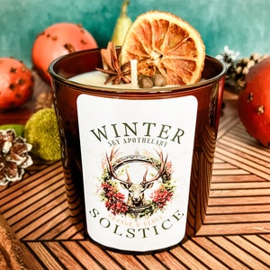 Winter Solstice Candle/Yuletide Candle/Orange and Clove/Soy Candle/Christmas /Winter Solstice/Winter Candle/Holiday Candle