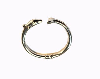 Sterling Silver Dolphin Hinge Bracelet