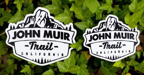 JOHN MUIR TRAIL Hiker Vinyl Decal Sticker D