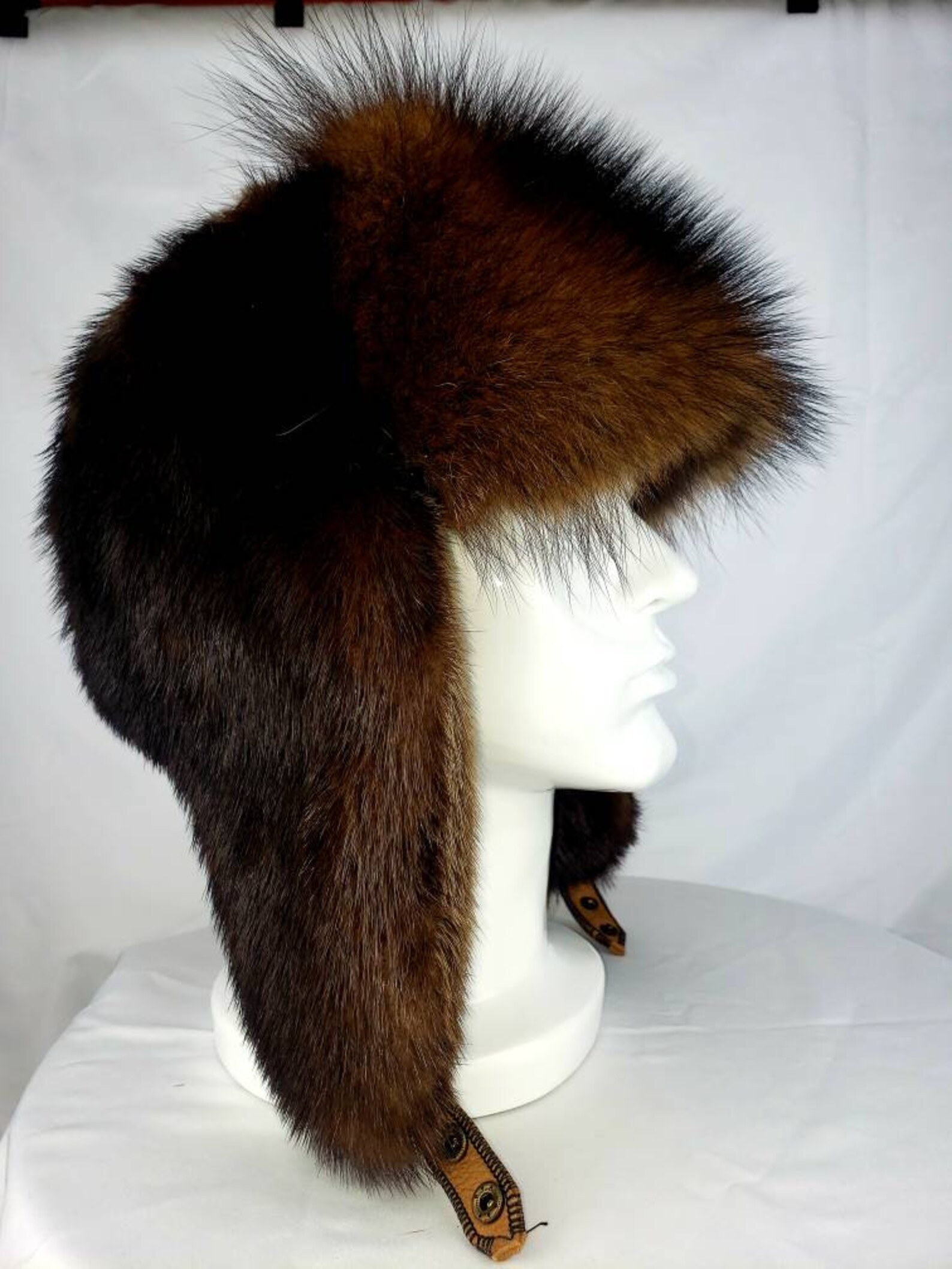 Fisher and Otter Fur Trapper Hat. Size men's 2XL / XL | Etsy