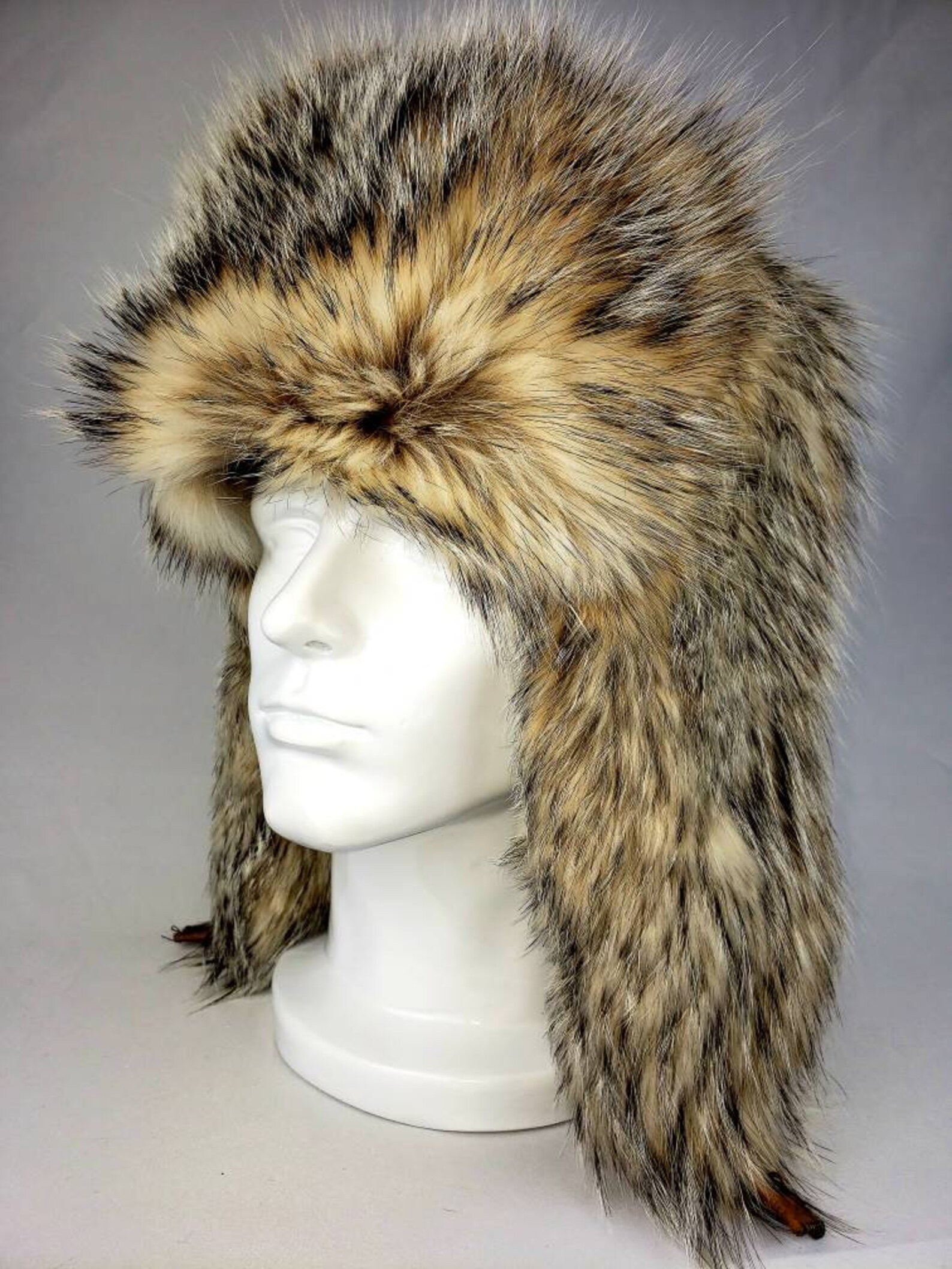 Badger Fur Trapper Hat. Size men's XL / L Etsy