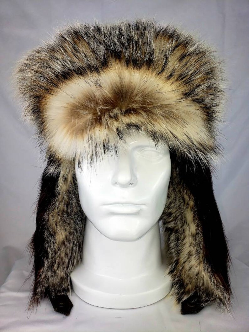 Canadian Beaver and Badger Fur Trapper Hat. Size men's Etsy