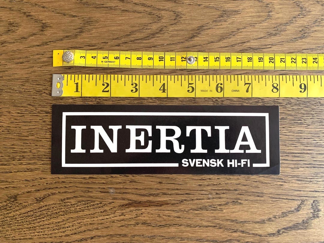 Vintage INERTIA Sticker | Svensk Hifi 1970s 1980s Swedish Audio ...