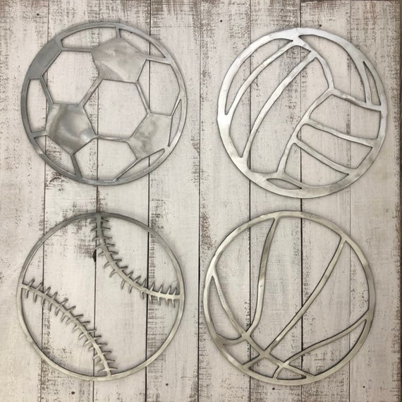 Metal Sports cutout options Soccer Ball Volleyball Etsy