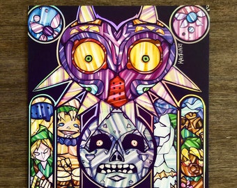 Majora's Mask Stained Glass Poster