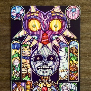 Majora&#39;s Mask Stained Glass Poster