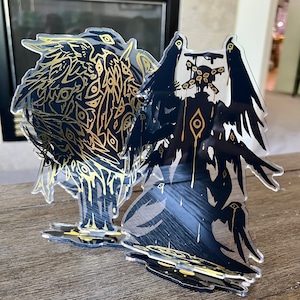 Voyageurs debout Dark Angel en aluminium