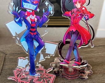 Alastor and Vox Human/Demon Double Sided Standees