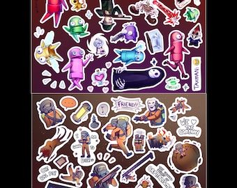 R.E.P.O and Lethal Company Sticker Sheets