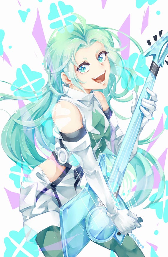 Lucky Cyan Poster - Etsy