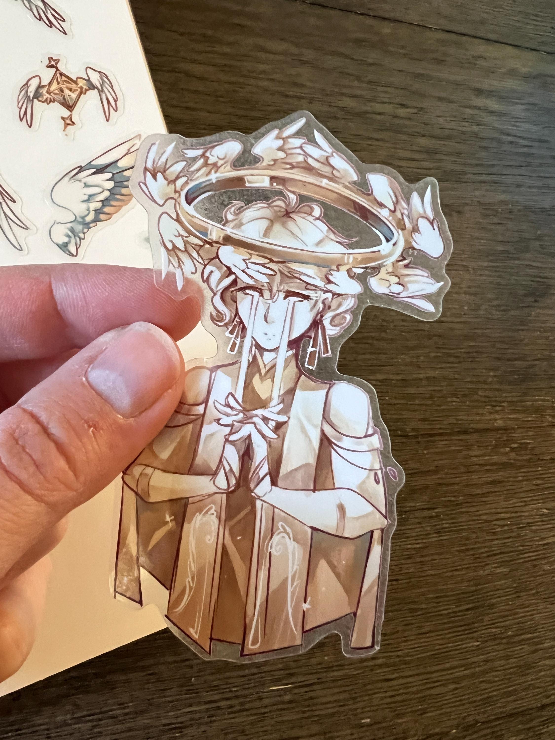 Simple Angel Sticker Clear Backed Angel Sticker Sheet - Etsy