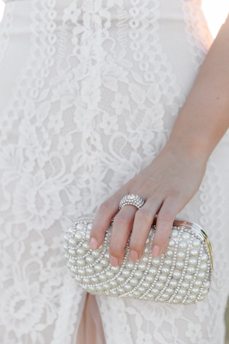 pearl beaded clutch